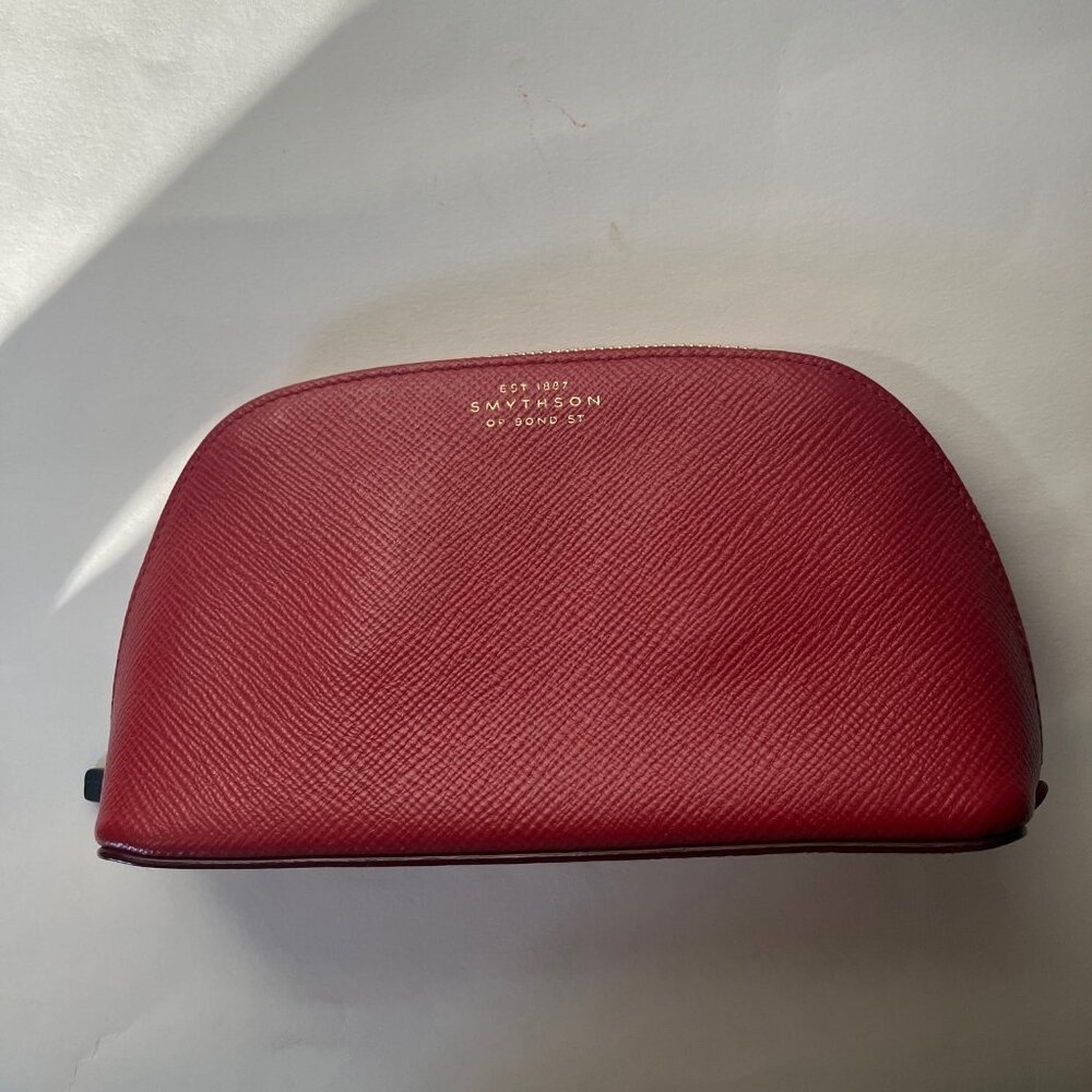 Smythson Panama Leather Cosmetic Case